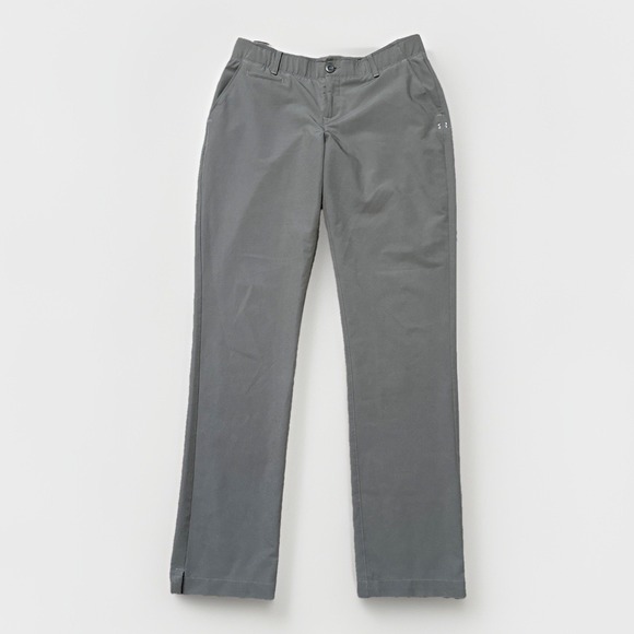 Under Armour Heat Gear Golf Hiking Pants Gray Flat Front Women's 6 - Picture 1 of 10